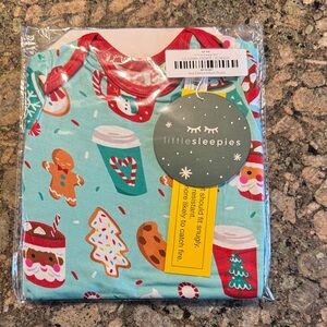 Little Sleepies Aqua Holiday Treats Pajama Gown